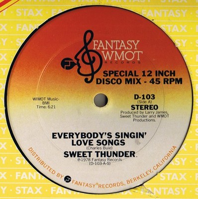 Sweet Thunder - Everybody's Singin' Love Songs - Used Vinyl Record 1 - G12170z