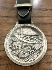 Vintage NEW YORK SAIL & MOTOR BOAT Watch FOB with Strap - NICE!