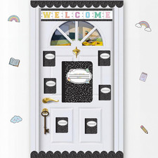 Back to School Classroom Door Cutout Set Composition Notebook Bulletin Board Dec