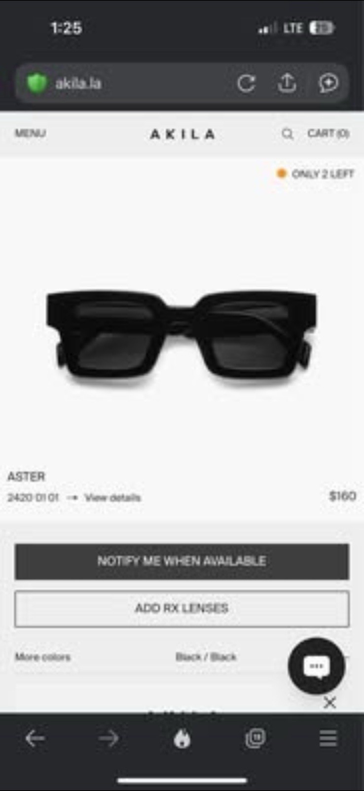 AKILA Aster Rectangular Square Black Plastic Fram… - image 3