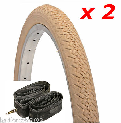 N°2 Copertone / Pneumatico Bici 26 x 1 3/8 Olanda - R Epoca CREMA + N°2  Camere | eBay