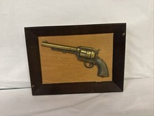 UNIQUE FRAMED COLT .45 and DERRINGER PISTOL FRAMED ART Decoration VTG Dad  s Gift