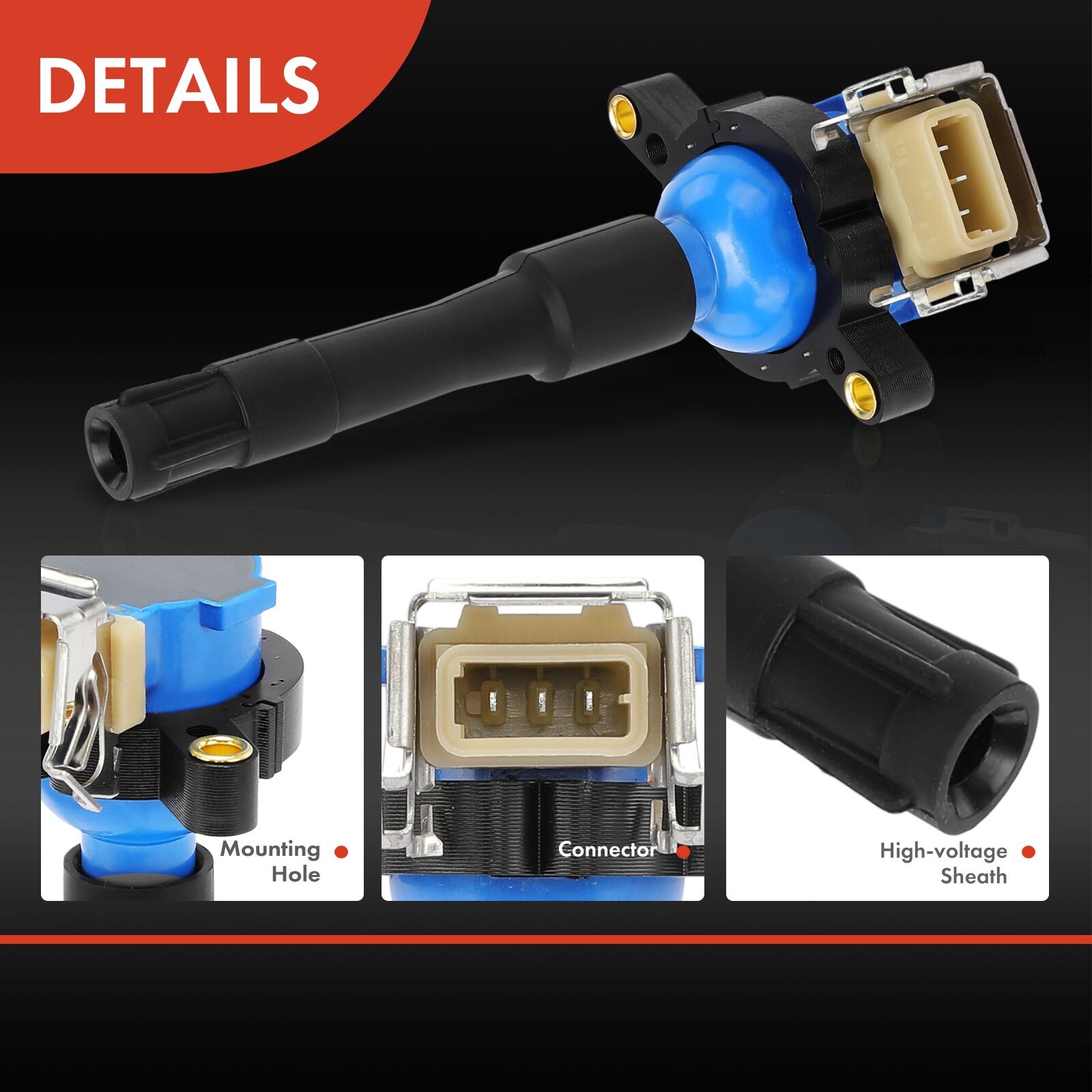 6Pcs Blue Ignition Coil for BMW 320i 323Ci X5 528i 530i Land Rover Rolls-Royce