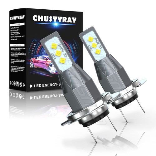 For Honda CBR600RR 2007-2020 -2x H7 White 6000K LED Headlight Bulbs Upgrade Kit