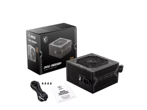 MSI MAG A650BN 650W ATX 80 PLUS BRONZE Certified Active PFC Power Supply