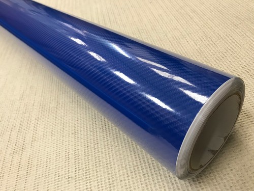 Envoltura de película de vinilo de fibra de carbono 3D 4D 7 AZUL HÁGALO USTED MISMO impermeable para automóvil motocicleta automóvil - Imagen 3 de 18