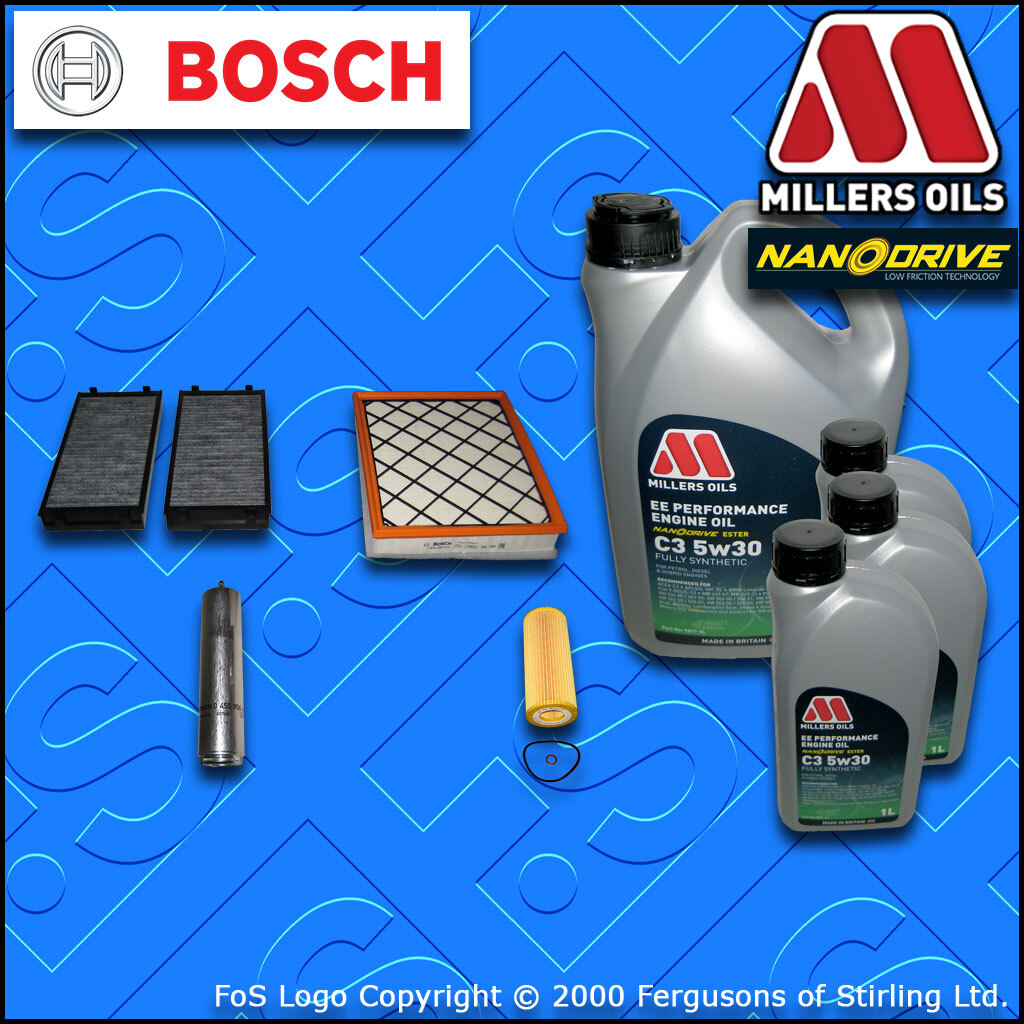 SERVICE KIT for BMW X5 E70 3.0 SD E70 M57 OIL AIR FUEL CABIN FILTER +OIL (07-13)