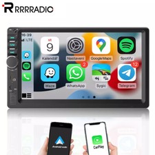 7" Touch Screen Double Din Car Stereo Radio Apple CarPlay Android Auto Bluetooth
