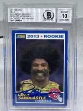 RARE🥇2013 Score BLUE #441 Deion Sanders SIGNED Card (Beckett) RARE AUTO COLOR