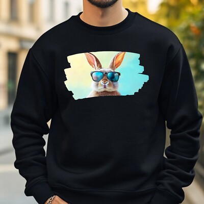 Kaninchen mit Brille Sweatshirt Kuschelig und Perfekt für jeden Anlass S bis 4XL
