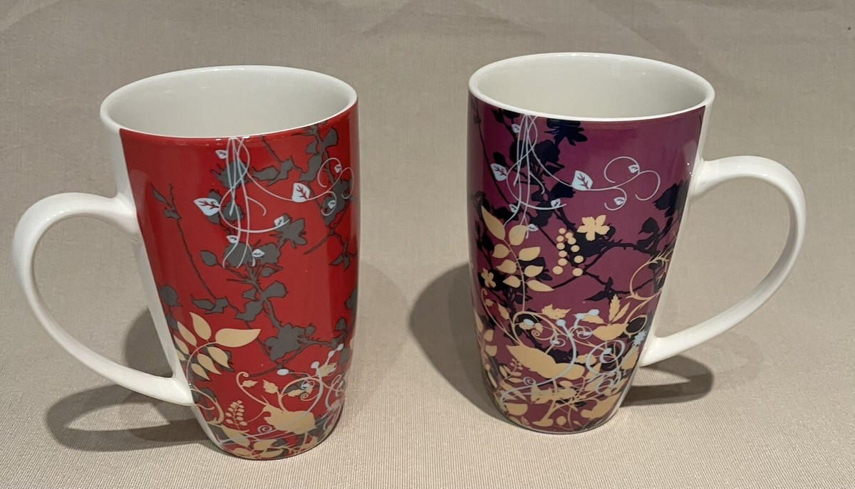 Set of 2 Maxwell Williams Mugs Enchanted Garden Floral Coffee ,Tea