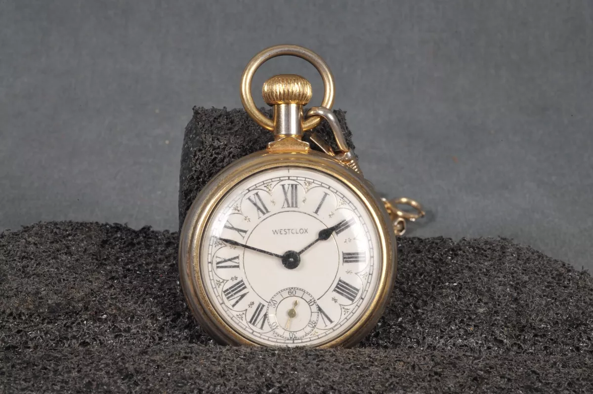 Westclox pocket watch train hot sale