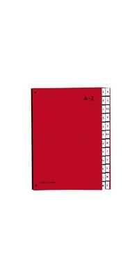 PAGNA Pultordner DIN A4 A-Z Karton/Papier laminiert rot 24 Fächer