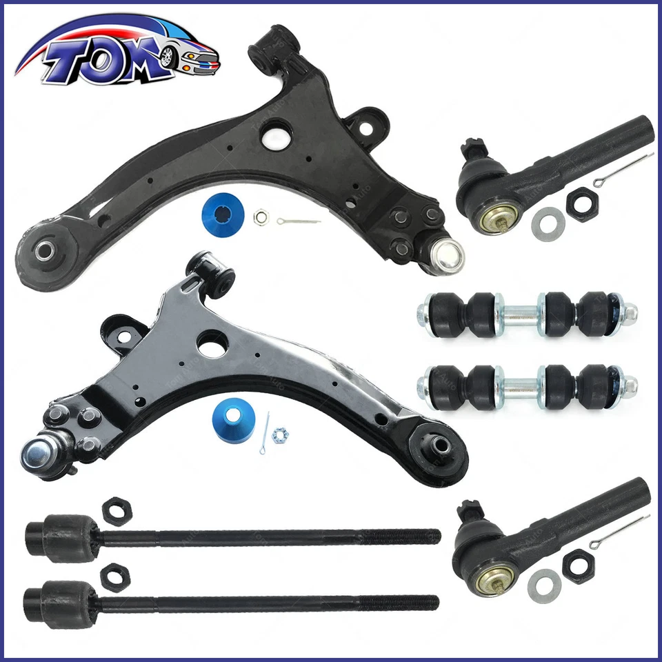 8Pcs Suspension Kit Front Control Arms Tie Rod End Set Chevy Impala Monte Carlo - Image 2 of 2