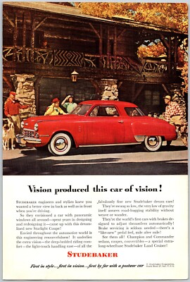 PRINT AD 1948 Studebaker Starlight Coupe Vision Produced this Car 6.75'' x 10''