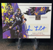 Sam LaPorta Rookie 2023 Chronicles Impeccable  Canvas Creations Auto Lions TE