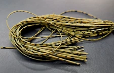 RUBBER SILICONE LEGS - Fly Tying Material - OLIVE/ BLACK DOTS - Sili Legs - NEW!