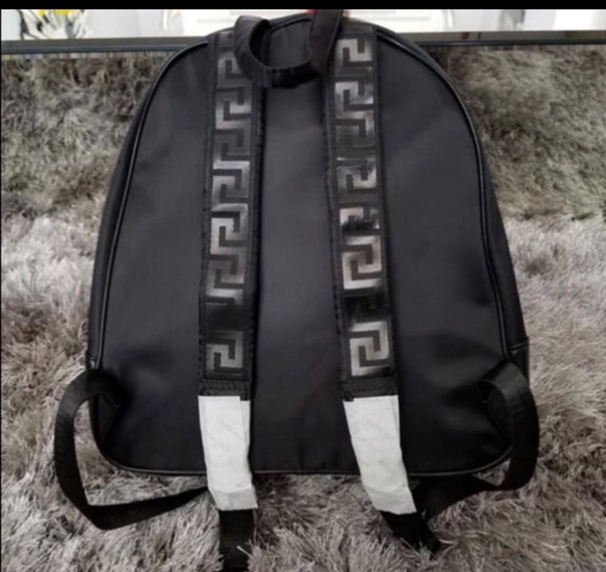 Versace Parfums Black Medusa Logo Adjustable Strap Backpack  display picture 1