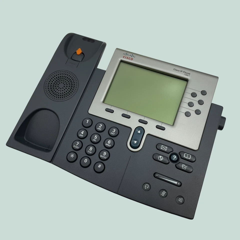 Cisco CP-7961G VoIP PoE Telephone Gray IP Business Phone #N9192 (TC) - Image 3 of 4