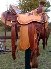 Leder Wade Western Pferd Sattel Tack Größe (14 Zoll bis 18 Zoll)