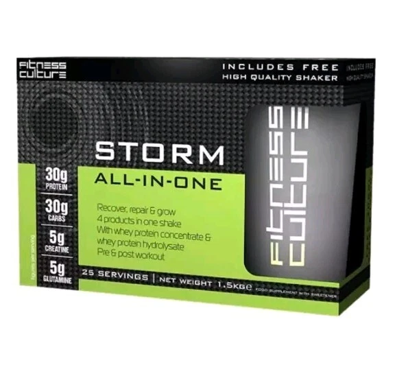 Fitness Culture Storm All In One Whey Protein Powder Strawberry +FREE Shaker
Opens in a new window o