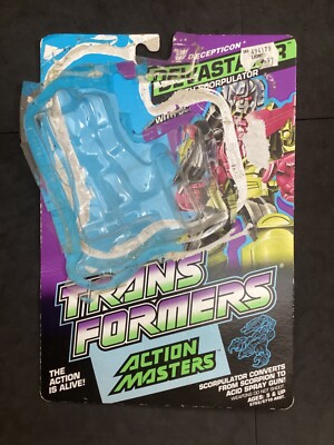 Transformers G1 Vintage Action Masters DEVASTATOR cardback & BUBBLE Hasbro 1989