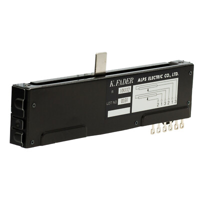 ALPS 10K Schiebepotentiometer RSA0K12 stereo log. K-Fader Weg 100mm L:128mm A10K