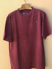 CAVEMAN Classic Embroidered T Shirt RED Large