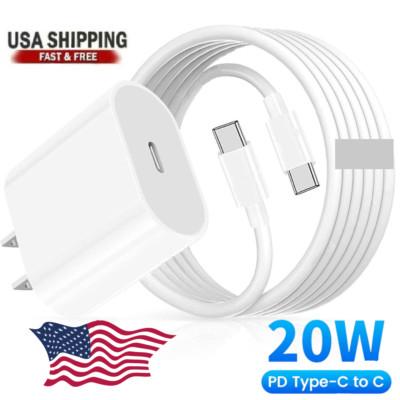 For iPhone 15 Pro Max Plus iPad Android 20W USB-C Fast Charger PD Type-C Cable