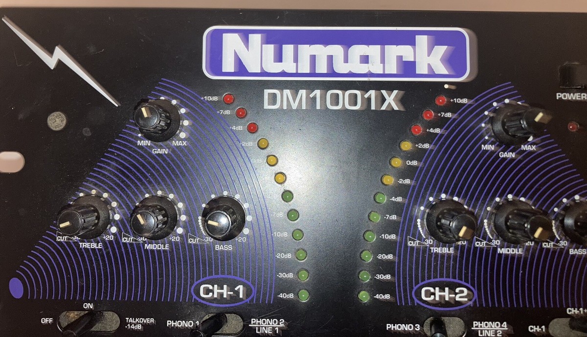 NUMARK 4 channel Preamp Audio Mixer DM1001X As Is ! NO Power