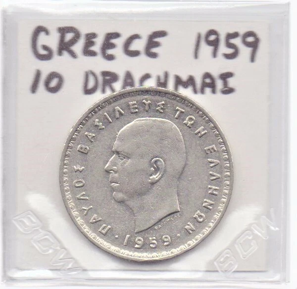 Greece 10 Drachmai Coin 1959 As Pictured - Image 3 of 4