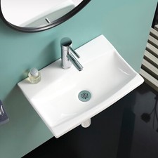 Bathroom Basin Sink Hand Wash Counter Top Wall Mounted Hung Ceramic 480x320x130