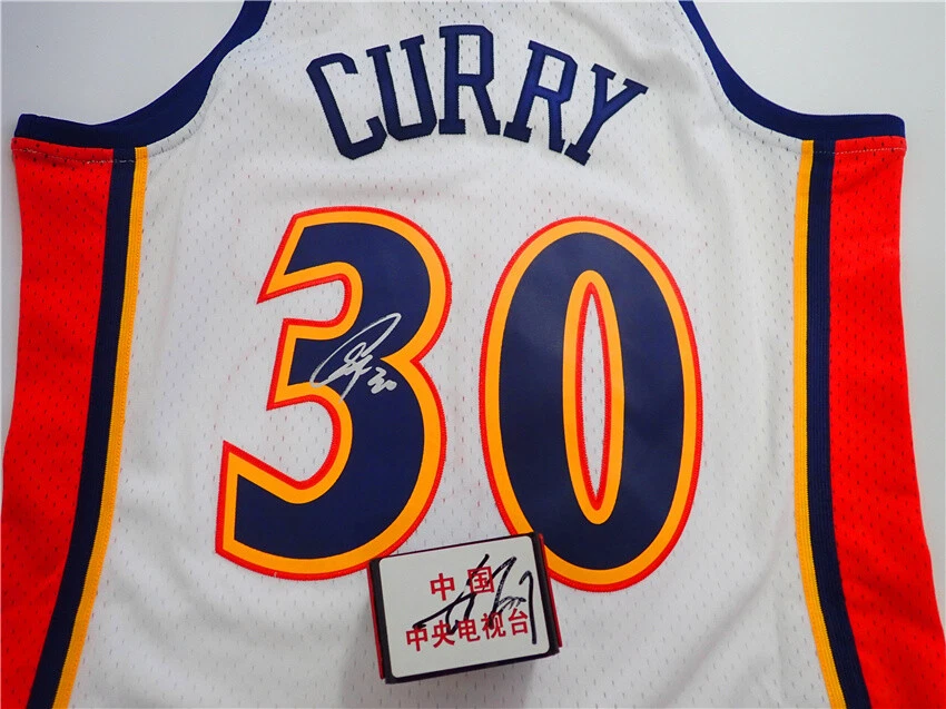 Stephen Curry Autographed 2009-10 Golden State Warriors White Authentic  Mitchell & Ness Jersey