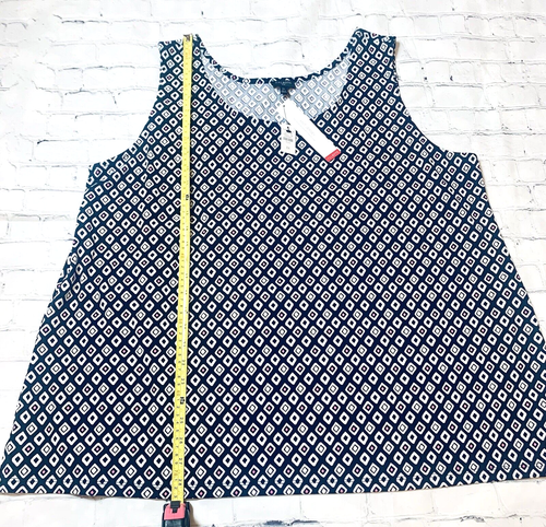 NWT Talbots Womens Plus Size 3X Sleeveless Tunic Tank Top Geometric Knit Jersey - 第 6/8 張圖片