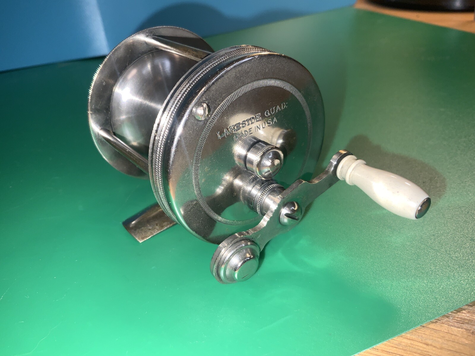 VINTAGE WINCHESTER FISHING REEL LAKESIDE QUAD MADE IN USA NICE REEL