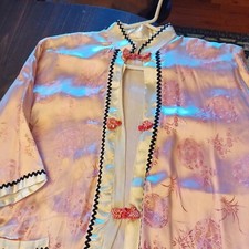 Antique Silk Asian Robe Very Fragile Hand Sewn