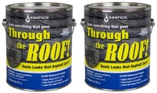 Sashco Through the Roof 14004 Elastomeric Roof Sealant Gallon - Pack of 2