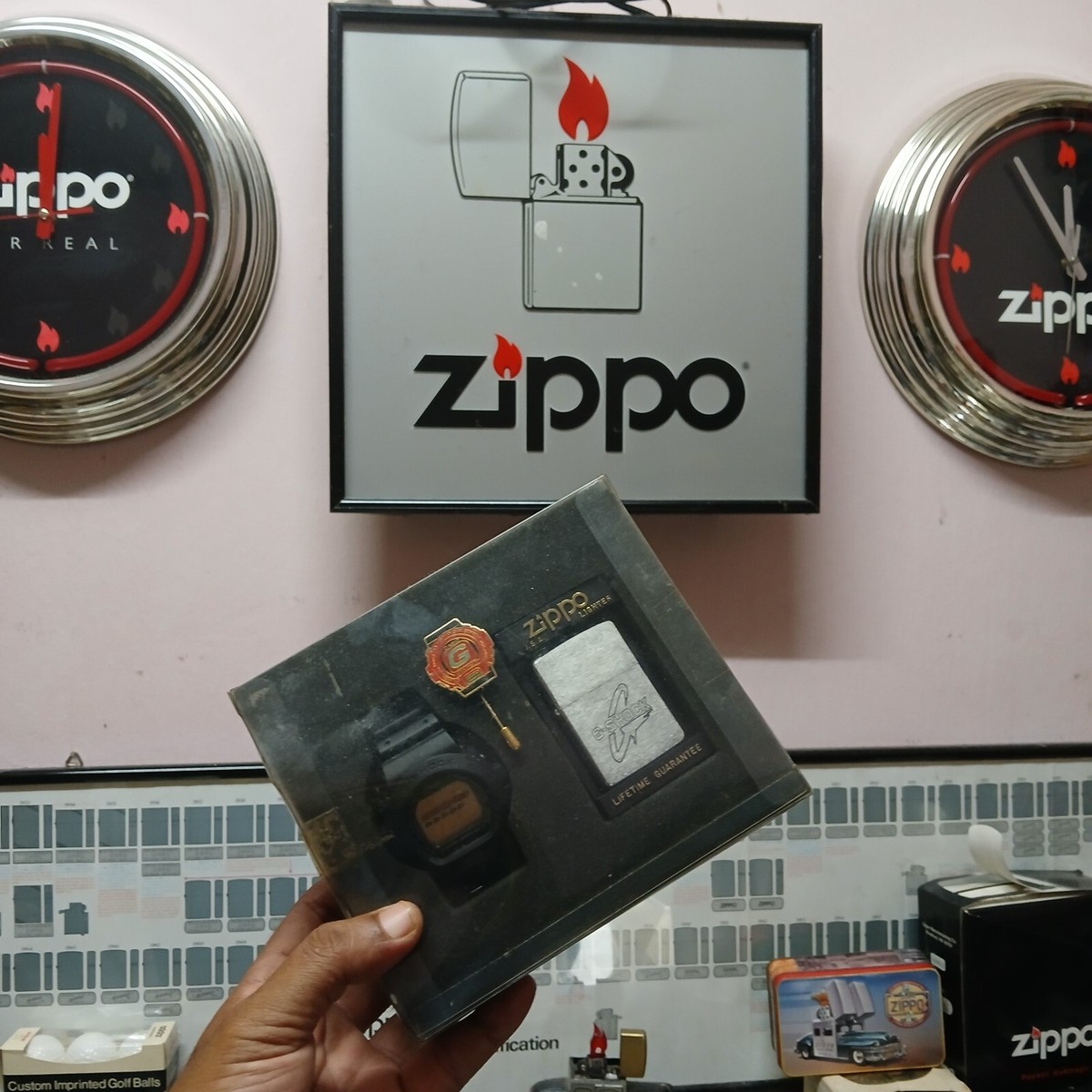 Vintage 1994 Collabration casio G-SHOCK + Zippo lighter NIb