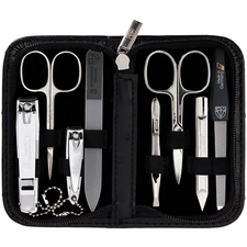 3 Swords Germany - Brand Quality 8 Piece Manicure Pedicure Grooming Kit Set For