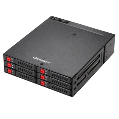 OIMASTER 6-Bay 2.5Inch SATA SSD HDD Enclosure Mobile Rack/Enclosure Hard Disk9386