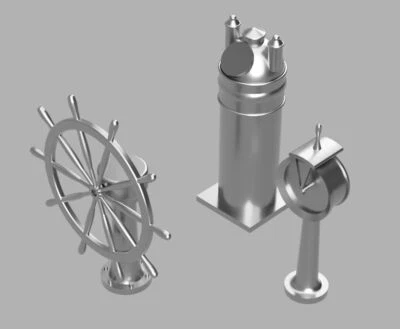 MARKENLOS Beschlagsatz Schiffsbrücke Alt passend zu Krick Billing Boats Robbe Graupner