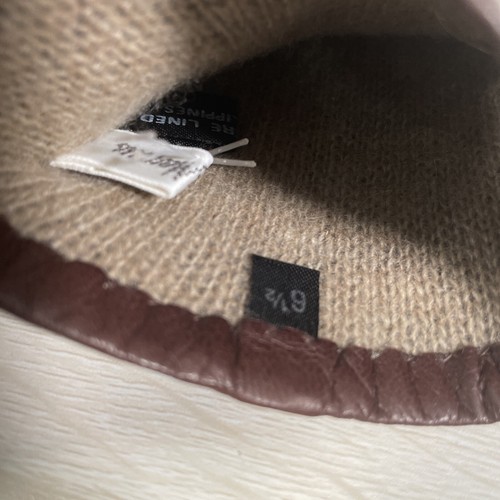 Neiman Marcus Women's Brown Soft Leather Cashmere Lined Gloves Size 6 1/2 - Picture 7 of 7
