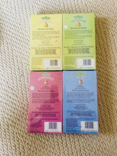 Set Of 4 Vintage 1991 VHS Sesame Street Learn To Read Videos - Picture 2 of 2