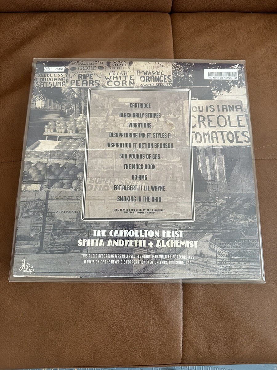 Curren$y Spitta Alchemist The Carrollton Heist Vinyl LP 12
