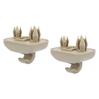 Pair Sun Visor Clip Beige 8U0857562A For Audi A3 A4 A5 Q5 A7 B6 B7 B8 S4 S5 TT Foto 3 de 4