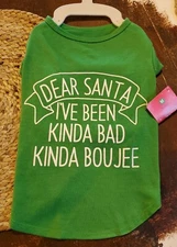 PET DOG PUPPY SANTA SHIRT CHRISTMAS CLOTHES COSTUME JACKET COAT HOLIDAY XMA NEW 