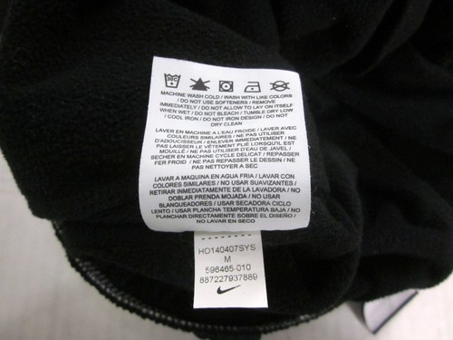 NIKE YOUTH THERMA-FIT UNISEX (M) W26 L24 THICK BLACK FLEECE SWEATPANTS POCKETS - Picture 6 of 10