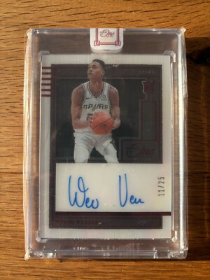 /25 Devin Vassell 2020-21 Panini NBA And One Red On Card Auto Autograph RC Spurs
