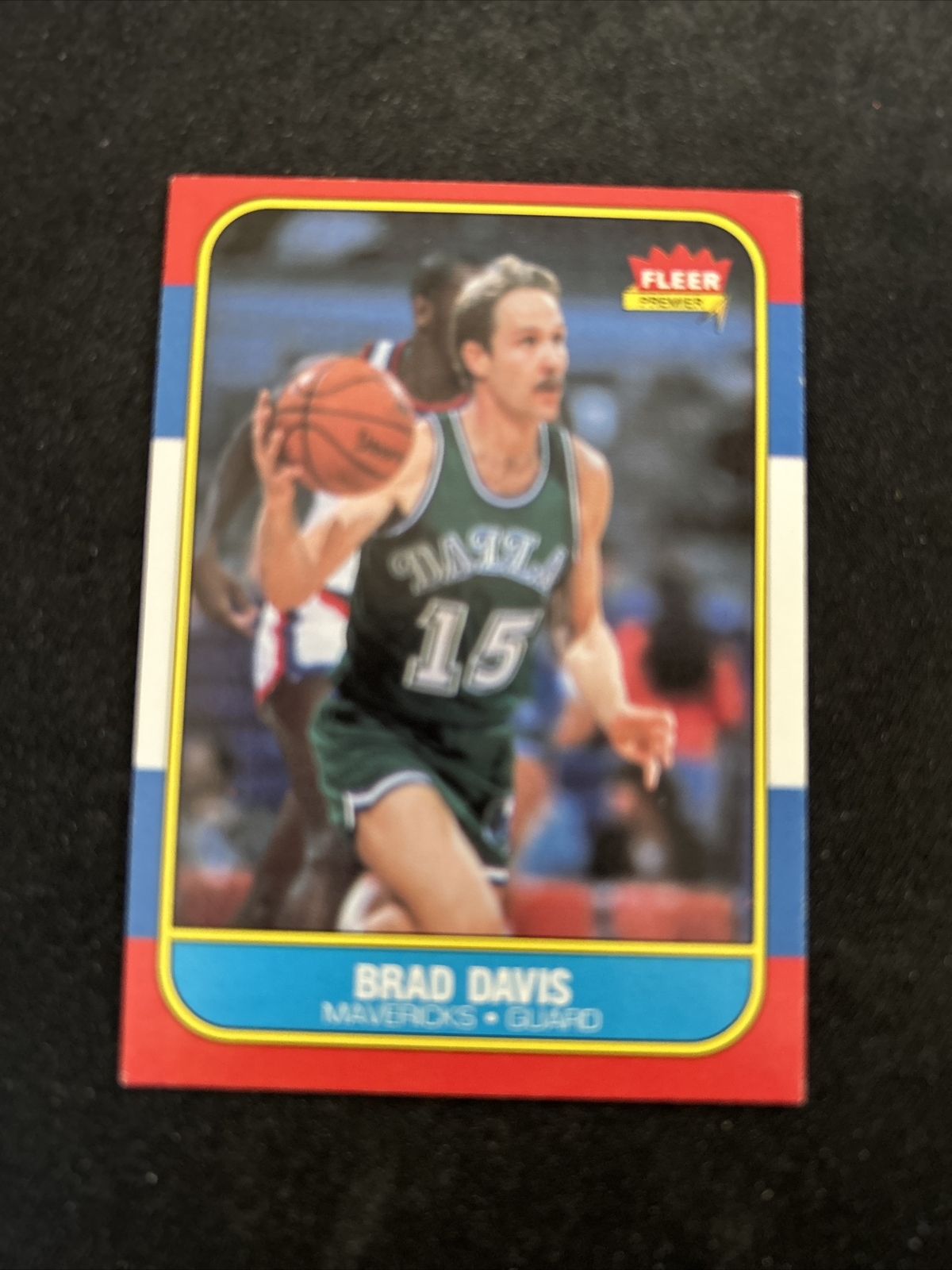 1986-87 Fleer Brad Davis Card #22 Dallas Mavericks Rookie RC Nm+ Free Shipping!
