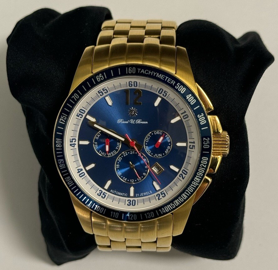 RUVEN LIMITED ver ワンオフ ⌚️🇩🇪 Raoul U Braun Date Chronograph Automatic MEN Watch RUB05